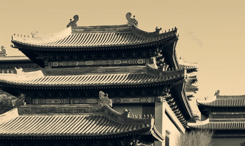 黄昏下的古老的亭台楼阁建筑背景,高清,摄影图,摄影图片,图片大全,摄影图免费下载